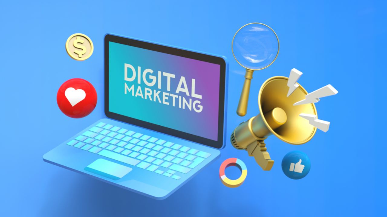 ilustração de como trabalhar com marketing digital
