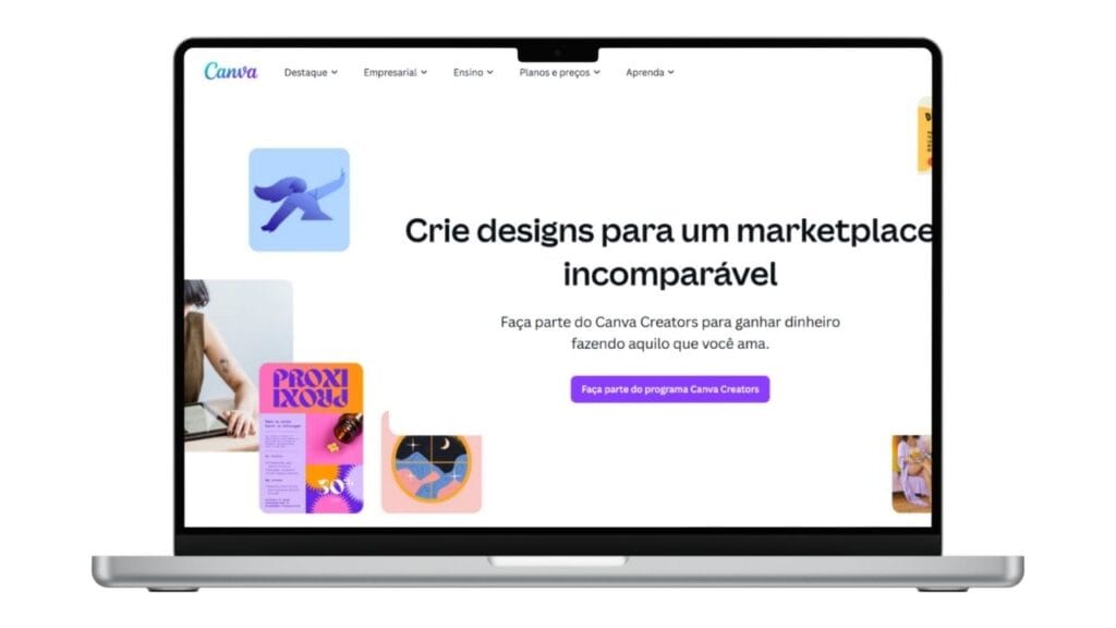 Como ganhar dinheiro online com o site Canva Marketplace.