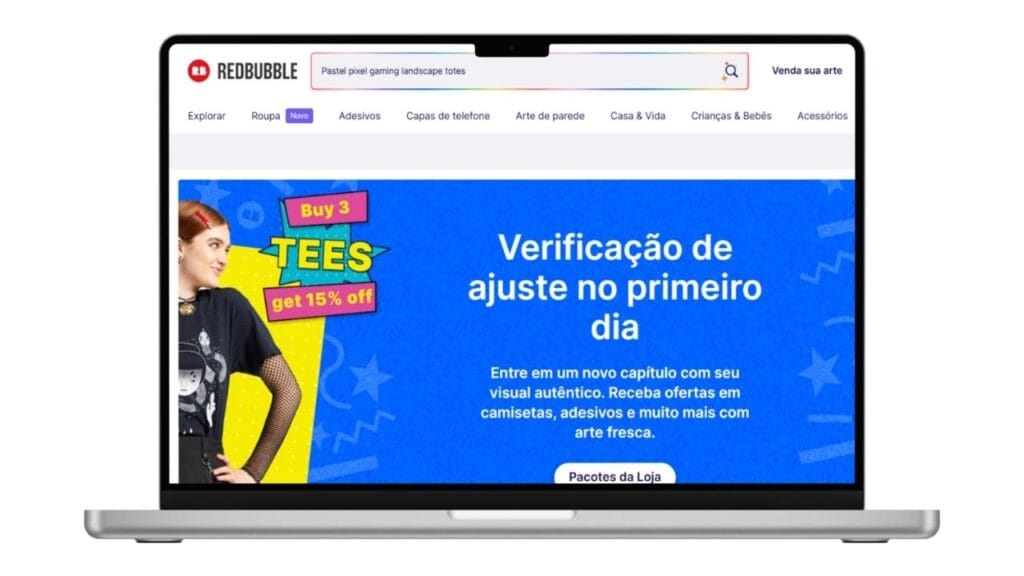 Como ganhar dinheiro na internet com o site Redbubble