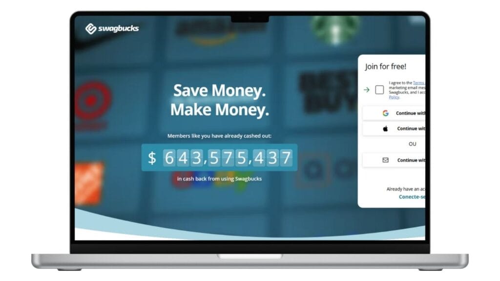 Swagbucks, uma das plataformas de pesquisas remuneradas mais conhecidas