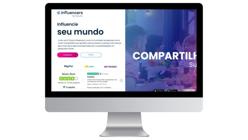 Sites para ganhar dinheiro: Toluna
