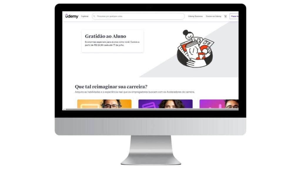 Sites para ganhar dinheiro: Udemy