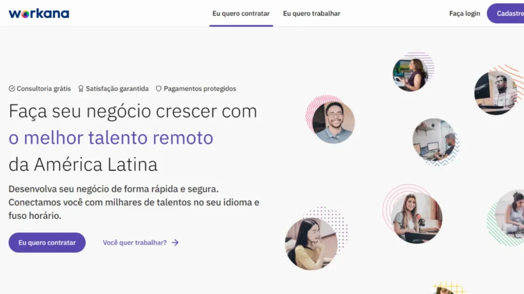 Workana, um dos melhores sites para fazer renda extra como freelancer.