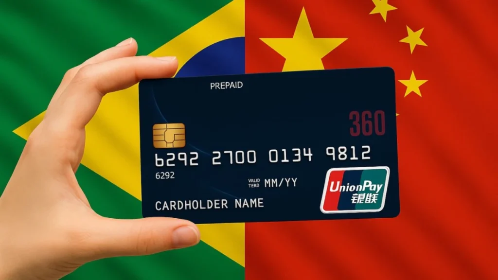 Cartão com bandeira da UnionPay chega ao Brasil.